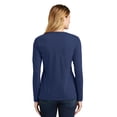 thumbnail image 2 of Port & Company Ladies Long Sleeve Fan Favorite V Neck Tee-XL (Team Navy), 2 of 6