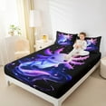 thumbnail image 4 of Castle Fairy Boys Girls Kawaii Axolotl Twin Sheet Sets 3pcs,Cartoon Animal Salamander Twin Fitted Sheet Microfiber,Abstract Gradient Ombre Breathable Flat Sheet,Microfiber Bedroom Decor, 4 of 7