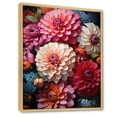thumbnail image 2 of Designart "Symbolic Red And Beige Zinnias" Zinnias Floater Framed Wall Art Prints, 2 of 5