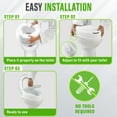 thumbnail image 2 of Raised Toilet Seat for Seniors. Elevated Toilet Seat - 4 Inch Raised Toilet Seat with Lid for Seniors, Elderly, Handicapped, Adults - No Tools Required, 2 of 8