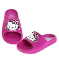 thumbnail image 2 of Hello Kitty Dual Sizes Girls Slides. (Little Kids Big Kids), Fuchsia, 4 5, 2 of 7