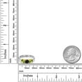thumbnail image 6 of Gem Stone King 925 Silver and 10K Yellow Gold Black Sapphire and Green Peridot Engagement Ring for Women | 1.79 Cttw | Round 5MM | Gemstone September Birthstone | Size 8, 6 of 6