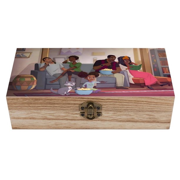 Amor Joven Caja Organizadora de Madera Rústica - Caja Decorativa Multifuncional para Escritorio, Hogar, Oficina, Joyas y Manualidades