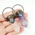 thumbnail image 6 of Vintage Natural Crystal Pendant Stone Triangle Clear Quartz Sun God Retro Chakra, 6 of 9