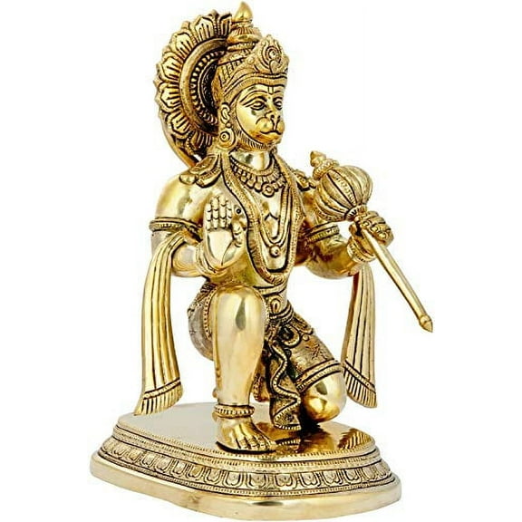 Exotic India Lord Hanuman in Ashirwad Mudra - Brass Statue