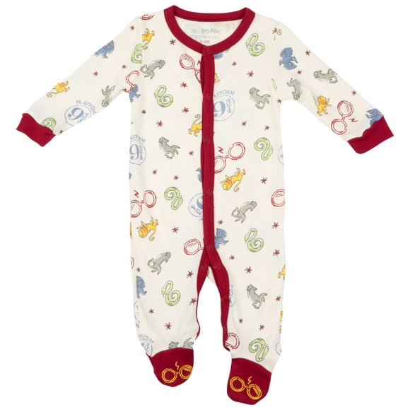 Harry Potter Classic Symbols Infant Bodysuit Onesie Pajamas-0-3 Months