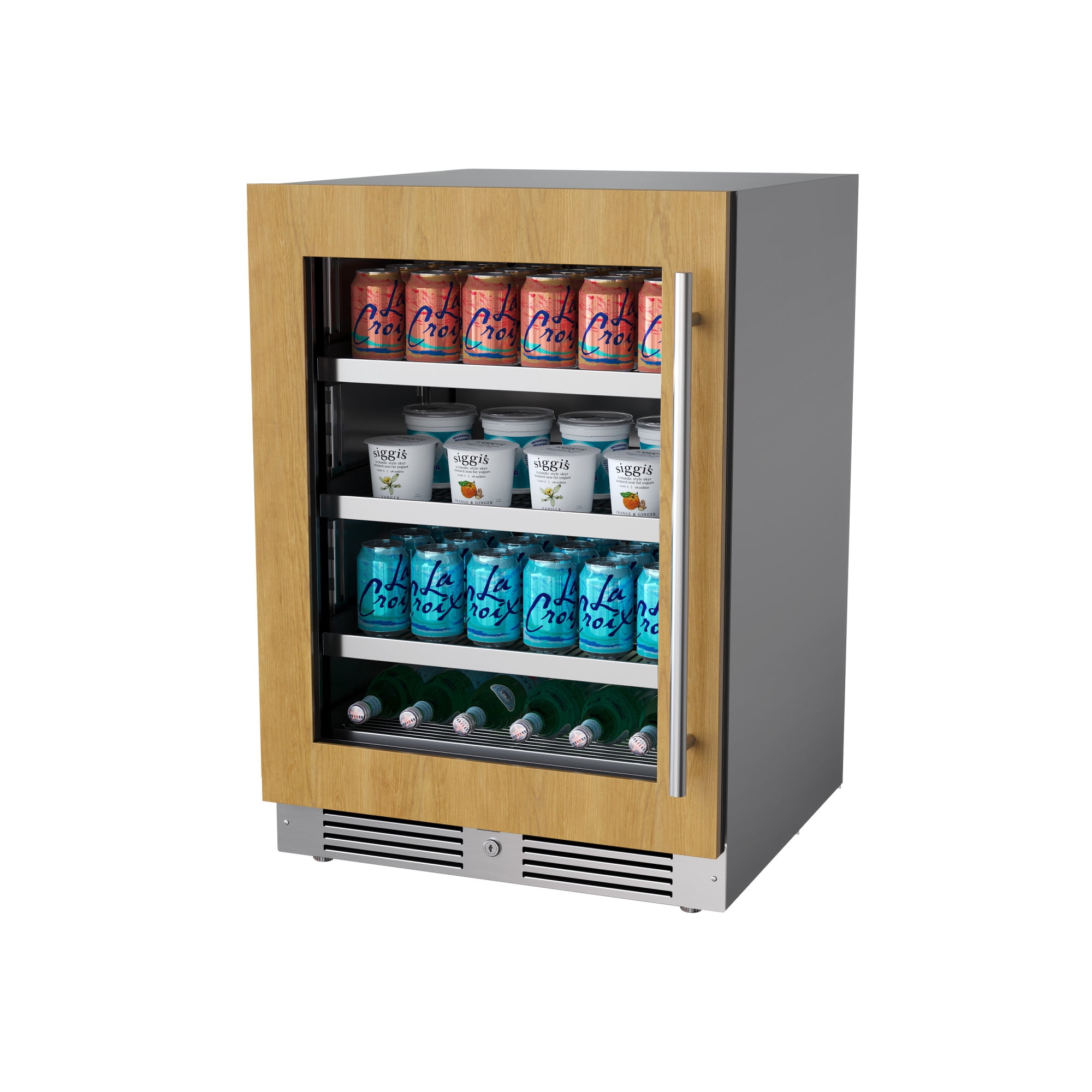 Landmark L3124ui1bglh 24" Wide 154 Can Capacity Beverage Cooler - Stainless Steel