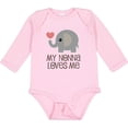 thumbnail image 3 of Inktastic My Nonna Loves Me Baby Boy Girl Elephant Boys or Girls Long Sleeve Baby Bodysuit, 3 of 5