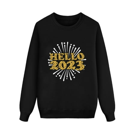 

ketyyh-chn99 Family Pajamas Summer Matching New Year 2023 Long Sleeve Letter Print Hoodless Pullover Family Movie Night Pajamas