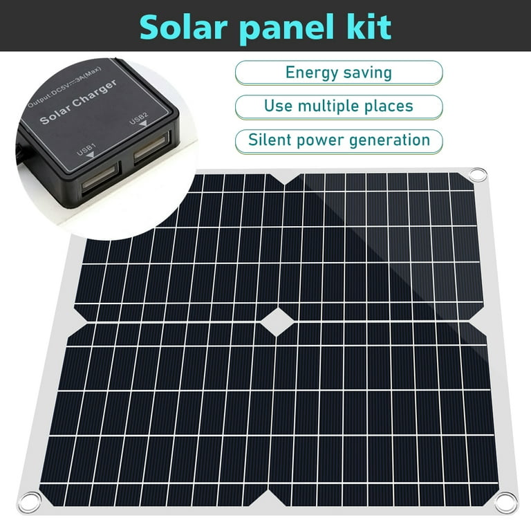  Solar Panel Starter Kit, Plug and Play Monocrystalline Silicon  50W Solar Charge Cell Panels for Yacht for RV : Patio, Lawn & Garden