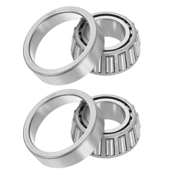 Uxcell 2pcs 25877/25821 Tapered Roller Bearing Cone and Cup, 1.375" Bore x 2.875" OD x 0.9375" Thick, Chrome Steel Taper Bearing Set, ABEC-3