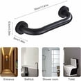 thumbnail image 2 of Barra de apoyo para baño, manija de seguridad para ducha, barra de apoyo antideslizante de 30 cm para baño, bañera, inodoro (negro), 2 of 5
