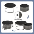 thumbnail image 3 of 9 Pieces Outdoor Patio Sectional Sofa Set, All Weather Furniture Sets Half-Moon Sofa Set with Pillows, Wicker Sofa Set for Backyard Patio Garden, Gray, 3 of 9