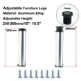 thumbnail image 4 of Unique Bargains 10' Furniture Legs Stainless Steel Sofa Bench Adjustable Feet Replacement 2pcs, 4 of 7