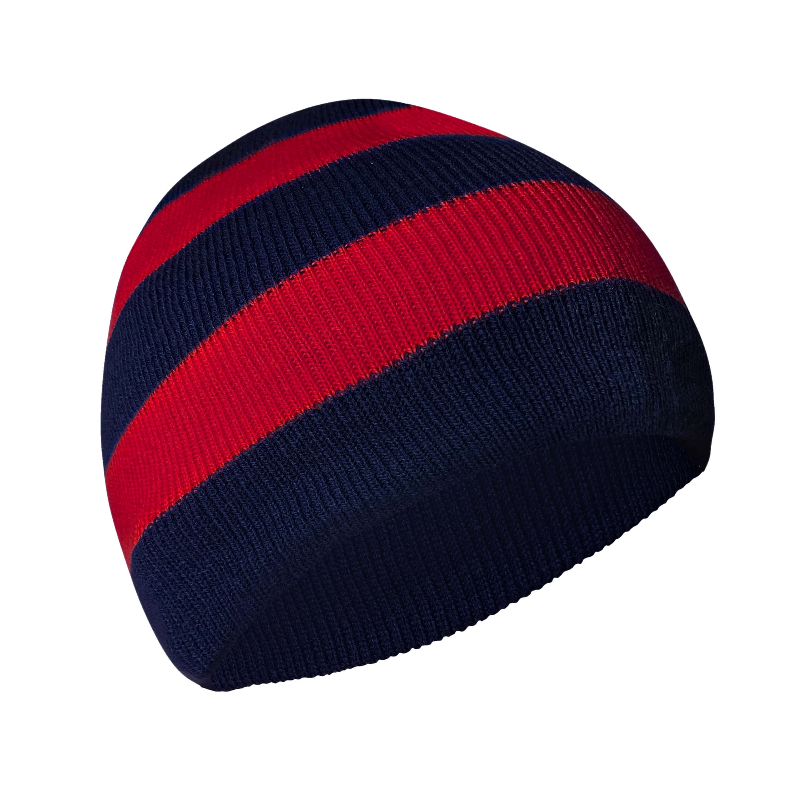 Knit Winter Rugby Striped Beanie Hats for Men & Women Stay Warm