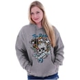 thumbnail image 4 of The Wild Life Skull Panther Tattoo Unisex Plus Fleece Graphic Hoodie Brisco Brands 2X, 4 of 5