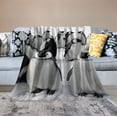 thumbnail image 2 of ONETECH  Throw Blanket Warm Fuzzy Plush Blanket Flannel Bed Blanket Cute Penguins Fun Art Lightweight Blanket Throw for Sofa Bed Couch, 2 of 6