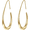 Gold, variant on Women's gold-tone open teardrop hoop earrings; stainless steel minimalist statement earrings suitable for daily wear (size: 30*40mm).