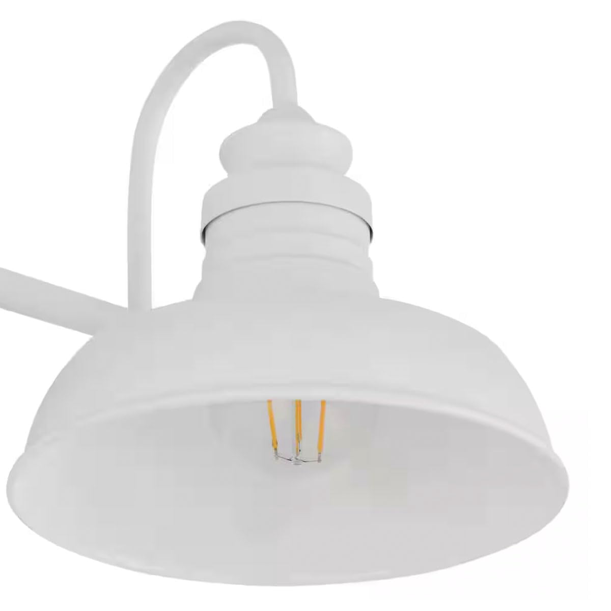 4-Light Bathroom Vanity Light – Farmhouse Wall Fixture in Designer White, Damp Rated with Up or Down Mountable