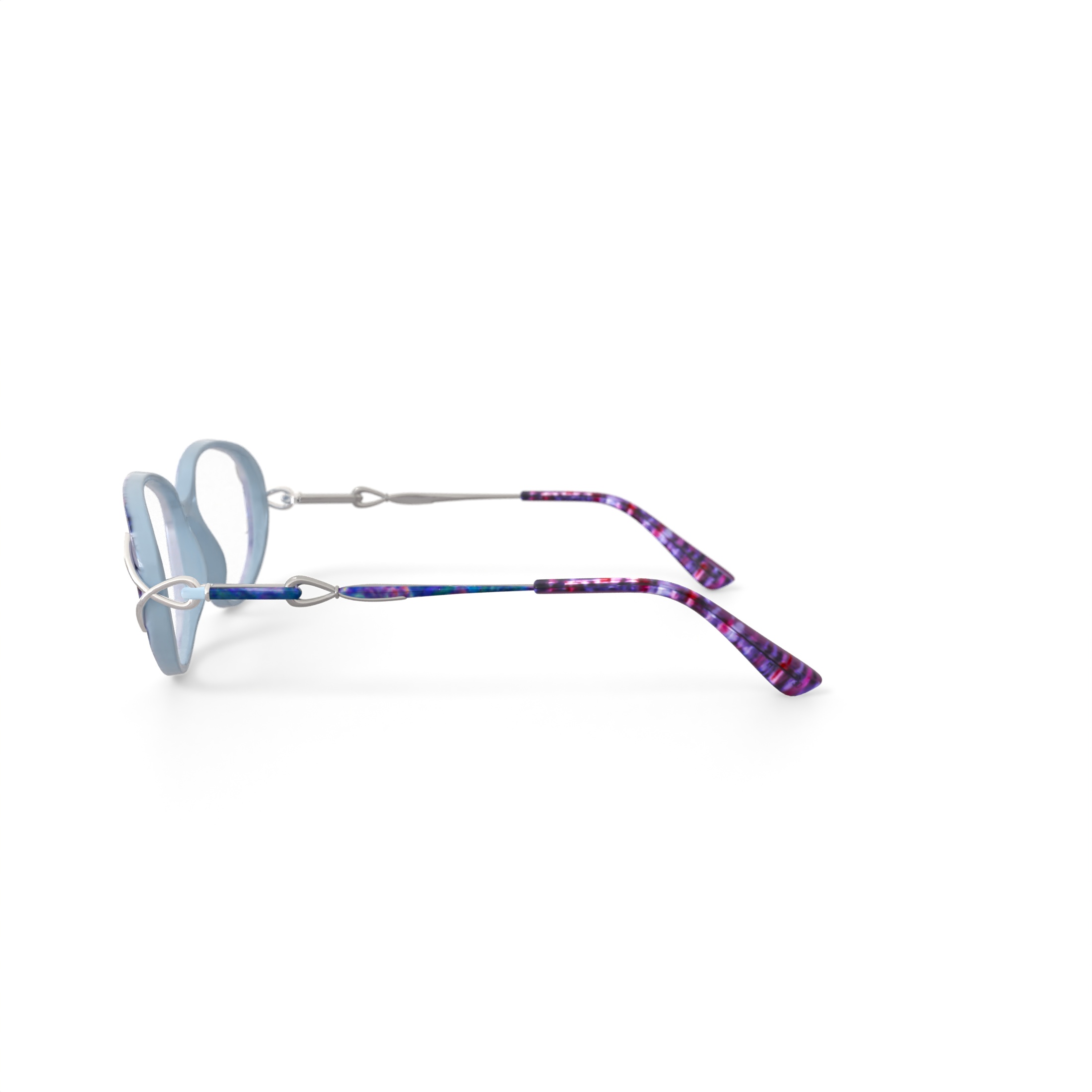 Sophia Loren Women's SL749 Azure Oval Prescription Eyeglasses with Case, Crystal