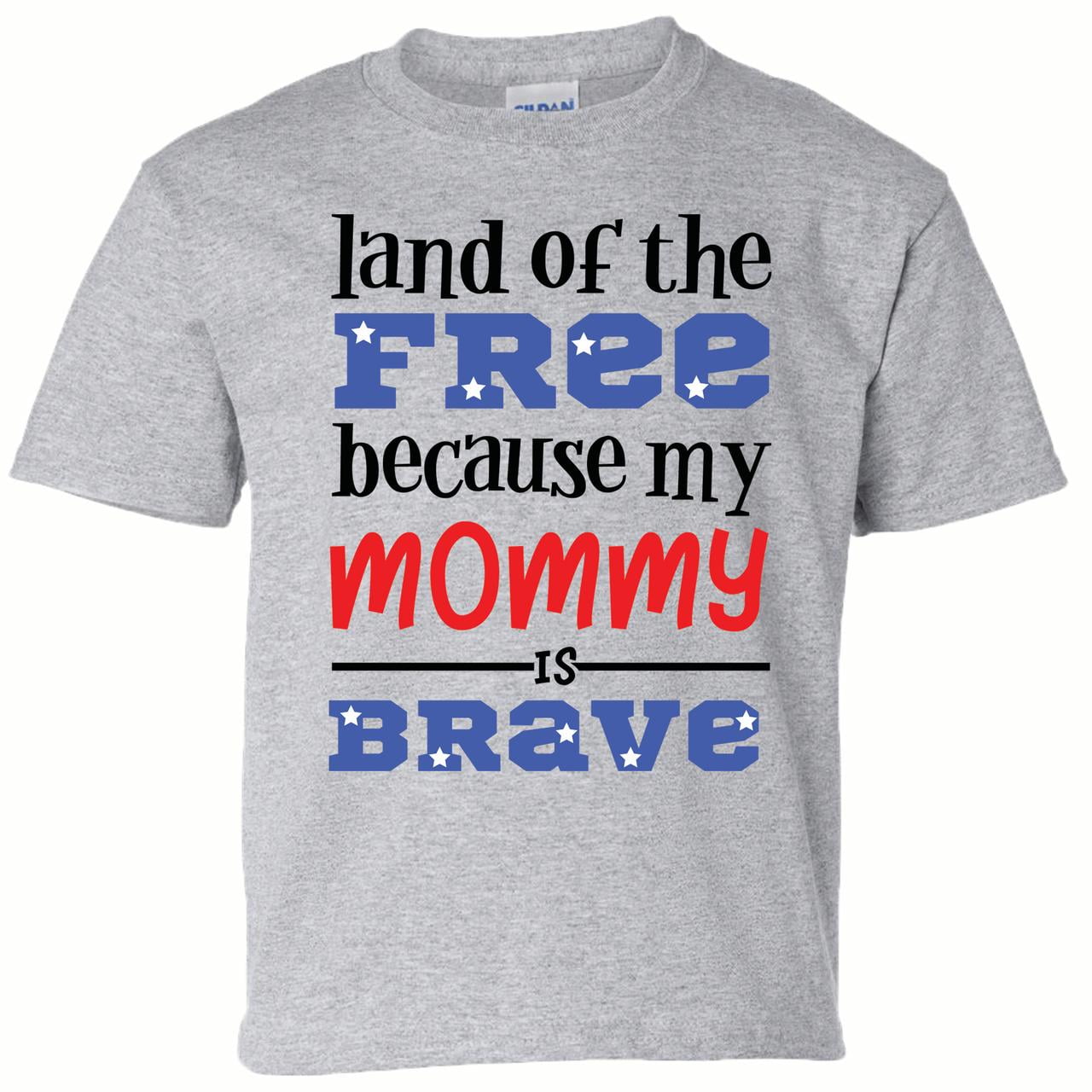 Patriotic Mommy is Brave Youth Short Sleeve Tee Shirt Sports Gray - Bild 7 von 26