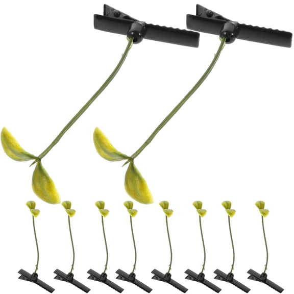 UPOUART 10Pcs Sprout Hair Clips Assorted Colors Adorable Plant Hairpins for Stylish Hairstyles