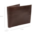thumbnail image 2 of Cartera Hombre Piel Genuina Bifold Compartimento Secreto Interiores en Tela Chocolate, 2 of 8