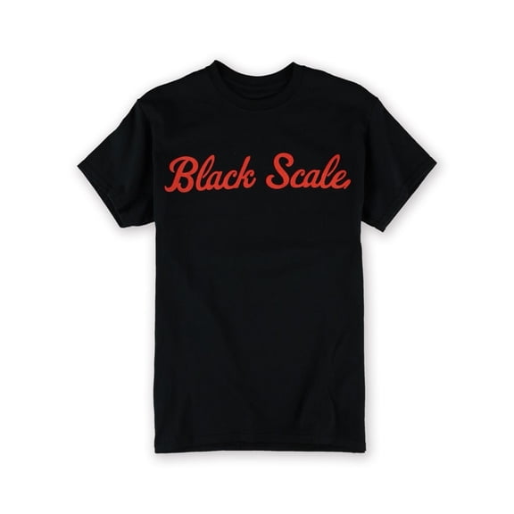 Black Scale Mens The Script Logo X Rebel Flag Graphic T-Shirt Black S