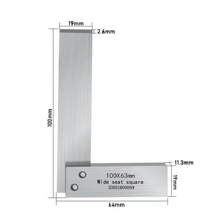 

BAMILL Machinist Square 90 Degree Right Angle Engineer Set Hardened Angle Ruler