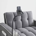thumbnail image 6 of FFH Recliner Chair, Convertible Sofa Bed with Adjustable Backrest, Charging Ports, Cup Holders and Swivel Phone Stand, Dark Gray, 6 of 10