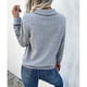 thumbnail image 4 of Jersey con cuello superior, sudadera para mujer, sudadera con cuello levantado y botones, sudadera para mujer, uso conveniente, 4 of 6