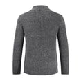 thumbnail image 4 of WREESH Homme Décontracté Uni Cardigan en Tricot à Manches Longues Col Rabattu Veste Chandail Ajustée, 4 of 9