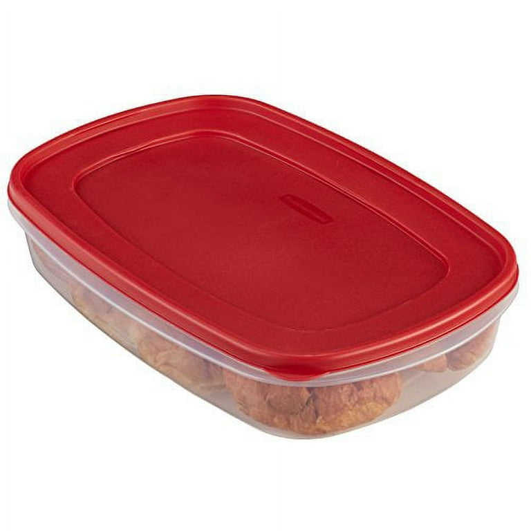 Rubbermaid Cereal Food Storage Container 1.5 Gal 24 Cup Red Lid Flex and  Seal