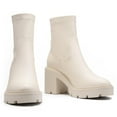thumbnail image 4 of BURUDANI Women’s Chelsea Platform Ankle Boots Chunky Heel Elastic Side Lug Sole, 4 of 6
