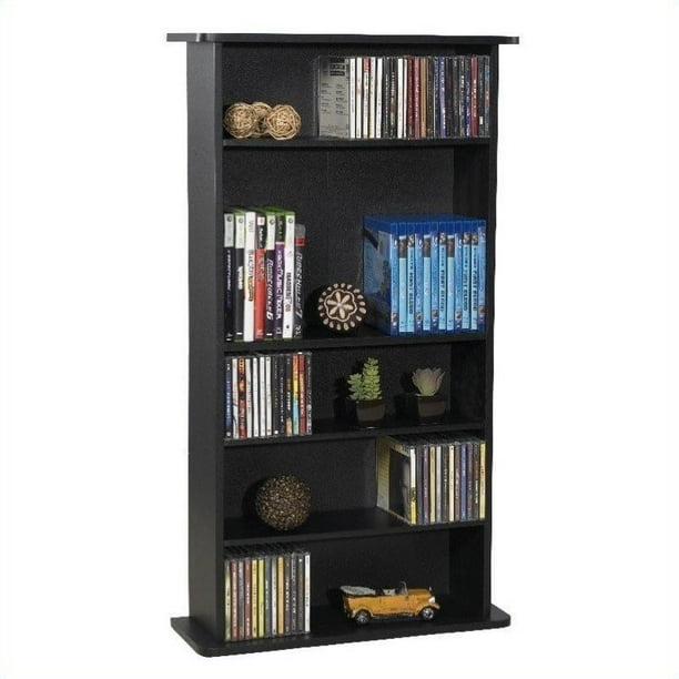 Atlantic 36" Drawbridge XL Wood Media Storage Shelf and Bookcase, 10