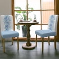 thumbnail image 2 of Sage Green Eucalyptus Dining Chair Cover Set of 4,Stretch Chair Protectors Slipcover,Spandex Kitchen Chair Seat Back Cushion Slip Cover for Dining Room,Party,Country Nature Plant Leaves Botany White, 2 of 6
