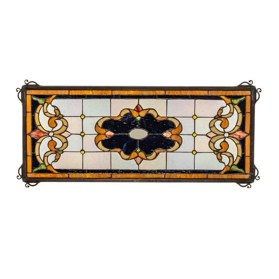 24" Wide X 10" High Madison Transom Stained Glass Window