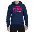 thumbnail image 2 of I Wear Pink for My Friends Survivor Awareness Unisex Graphic Hoodie Sweatshirt, Navy, 3XL, 2 of 3