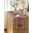 thumbnail image 5 of Table Runner 72 Inches Long for Kitchen Dining, Vintage Texas Star Brown Dresser Scarf Farmhouse, Dining Table Decorations for Wedding/Parties, Red Plaid Berry Farmhouse 18 x 72 In, 5 of 8