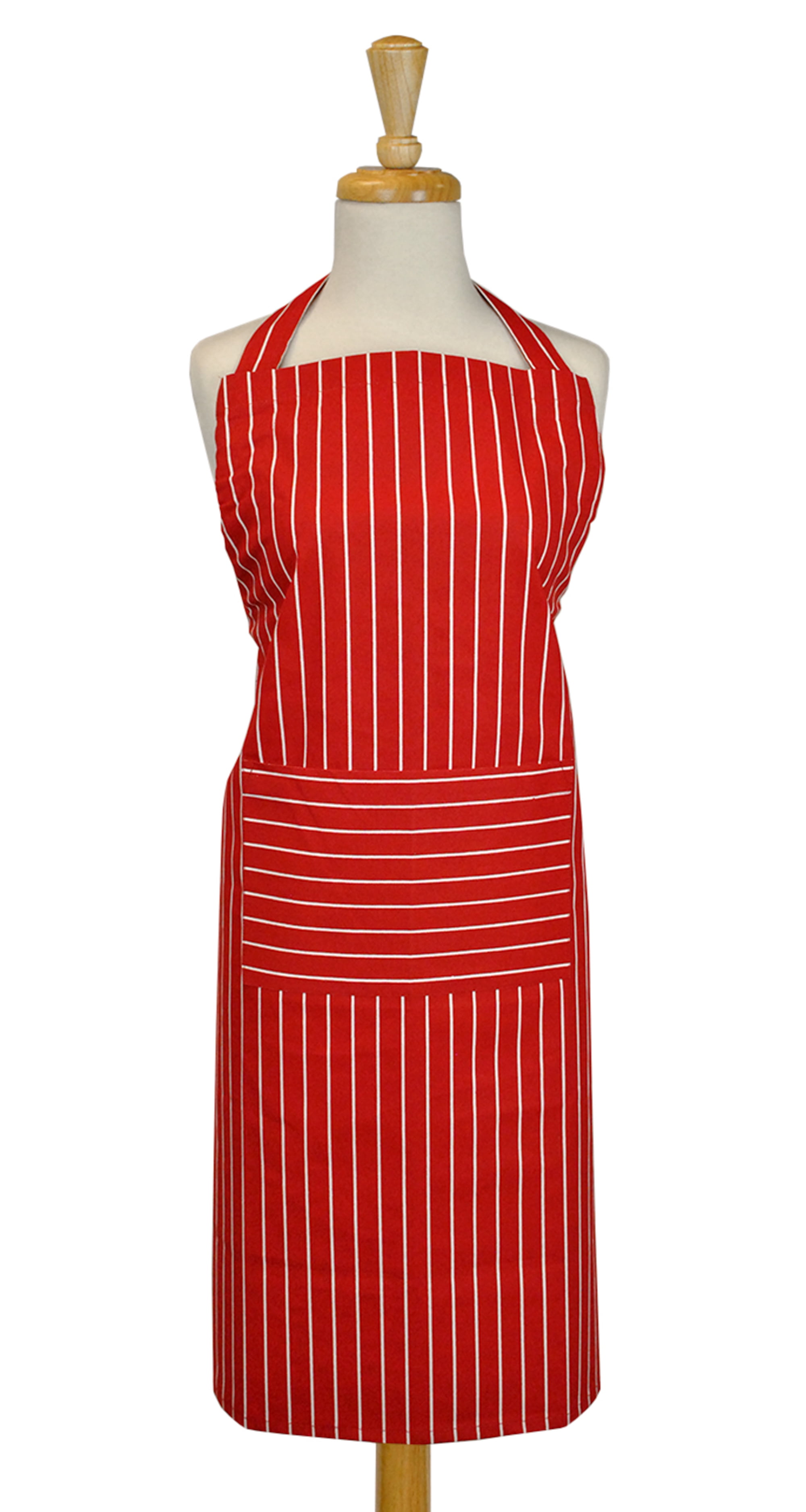 DII Stripe Chef Apron Tango Red
