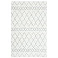 thumbnail image 2 of SAFAVIEH Berber Feride Geometric Shag Area Rug, Ivory/Light Gray, 4' x 6', 2 of 11