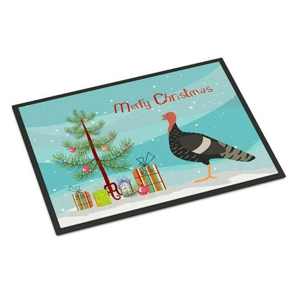 Caroline's Treasures BB9354MAT Marragansett Turkey Christmas Door Mat, Indoor Rug or Outdoor Welcome Mat 18x27 Doormat ,