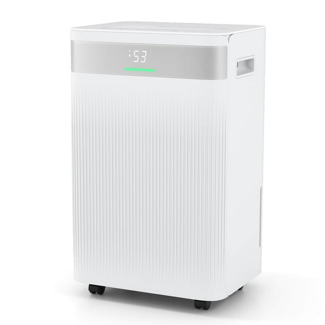Costway 54 Pints Dehumidifier for Home 4500 Sq.Ft Dehumidifier with 3 Modes LED Display