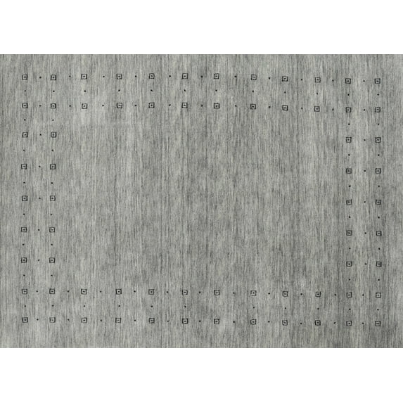 Ahgly Company Indoor Rectangle Contemporary Dark Gray Abstract Area Rugs, 2' x 5'