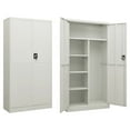 thumbnail image 1 of vidaXL Locker Cabinet Light Grey 90x40x180 cm Steel, 1 of 5