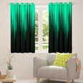thumbnail image 2 of Gradient 30%-50% Blackout Curtains Green Black Ombre Abstract Curtains & Drapes,Retro Geometric Stripes Window Curtains,Boho Exotic Hippie Geometry Striped Curtains 42"Wx90"L, 2 of 5