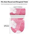 thumbnail image 5 of Renewold Universal Toilet Dust Cover with Elastic Bottom Pink Roses Bathroom Toilet Lid Cover Stretchable Toilet Tank Lid Covers Set 2 Pieces Valentine's Day Decor, 5 of 6