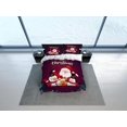 thumbnail image 2 of Muñeco de nieve Santa Claus Navidad Juego de cama Holiday Gift Funda Nórdica King Queen, 2 of 3