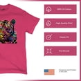 thumbnail image 4 of Tee Hunt Dean Russo Colorful Siberian Tiger T-Shirt Wild Big Cat Men's Tee, Hot Pink, 4X-Large, 4 of 5