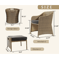 thumbnail image 5 of LHBcraft Outdoor Patio Wicker 5-Piece Furniture Set, No Assembly Required，Seats 2, 5 of 6